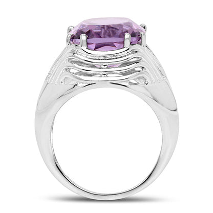 10.02 Carat Genuine Amethyst .925 Sterling Silver Ring Bids.com