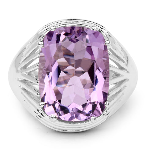 10.02 Carat Genuine Amethyst .925 Sterling Silver Ring Bids.com