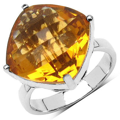 9.05 Carat Genuine Citrine .925 Sterling Silver Ring Bids.com