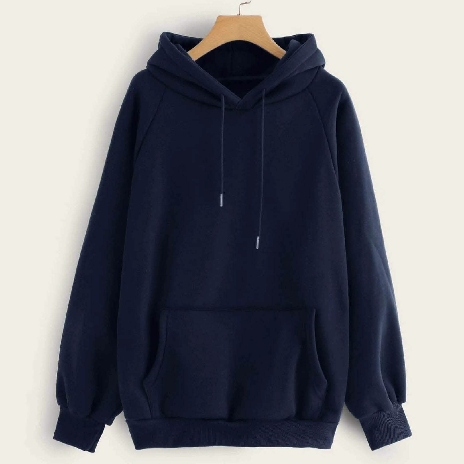 Raglan Sleeve Kangaroo Pocket Hoodie DailySale