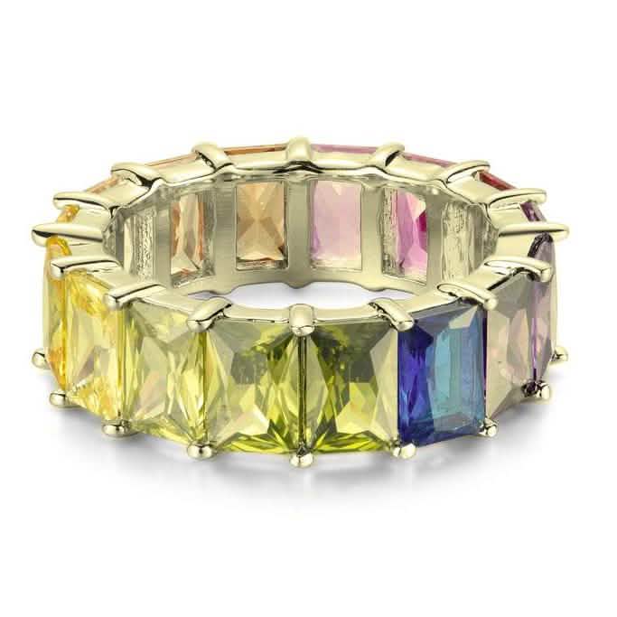 Rainbow Emerald Eternity Band DailySale