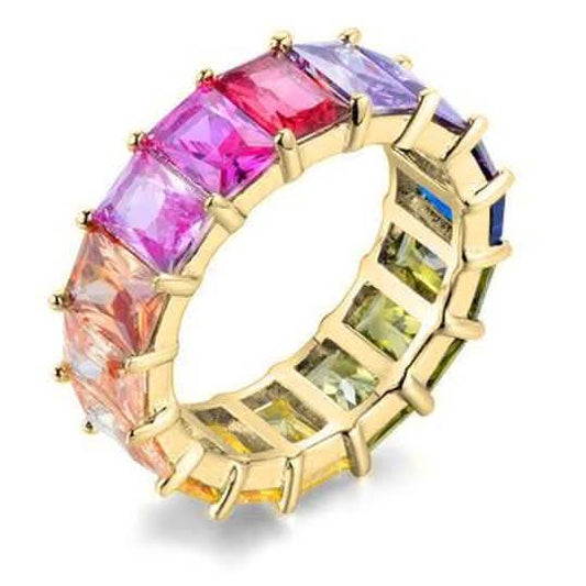 Rainbow Emerald Eternity Band DailySale