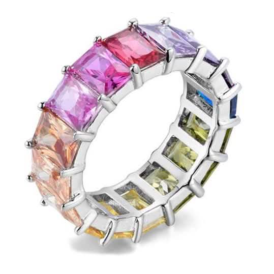 Rainbow Emerald Eternity Band DailySale