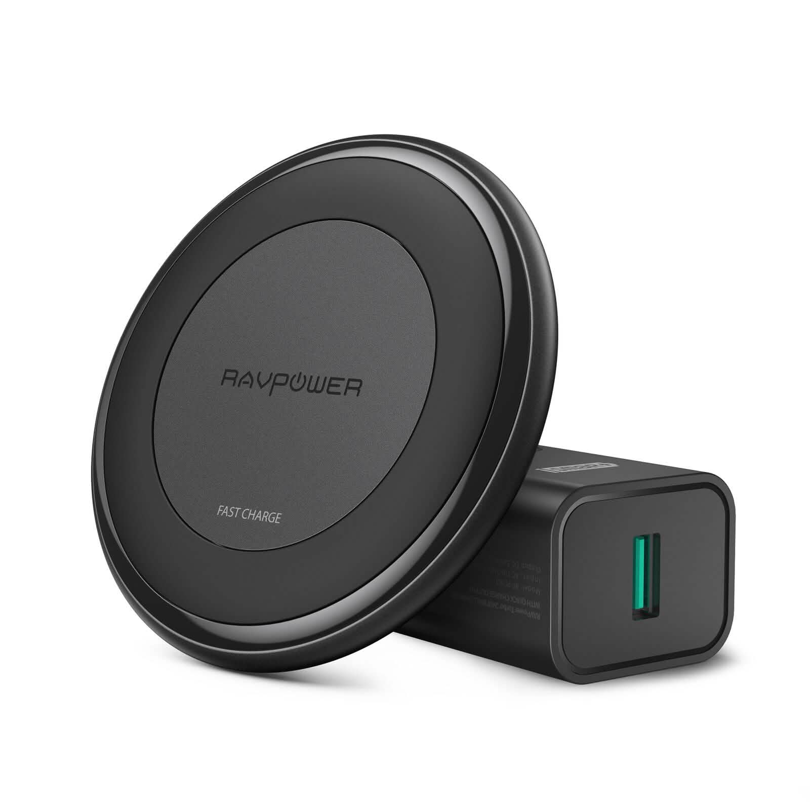 RAVPower Fast Wireless Charger 10W Max with QC 3.0 Adapter (Used) DailySale