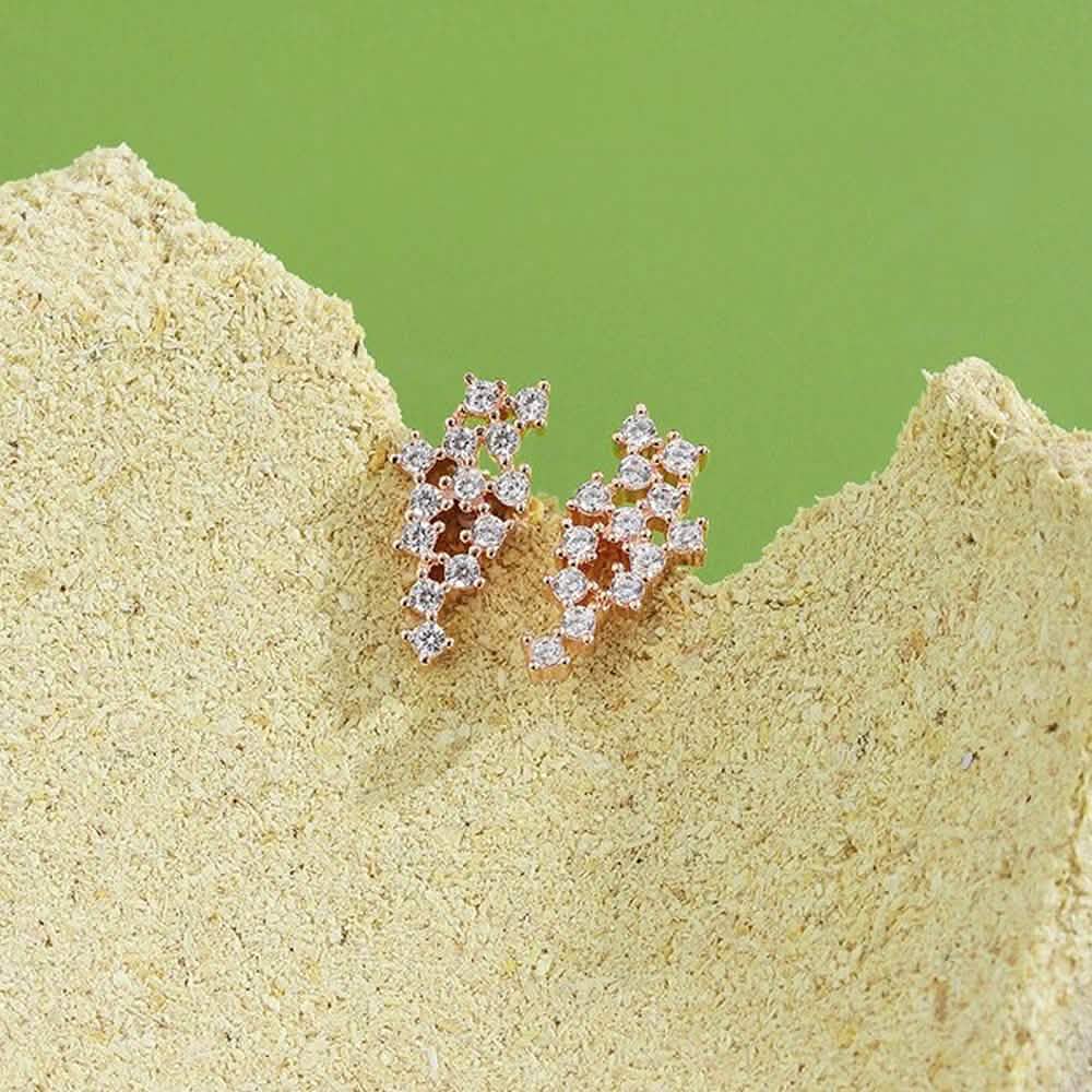 Real Mesh 925 Sterling Silver Stud Earrings DailySale