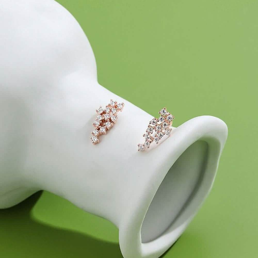 Real Mesh 925 Sterling Silver Stud Earrings DailySale