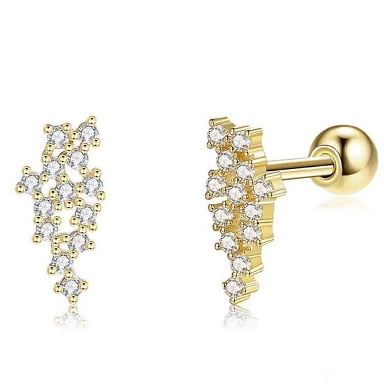 Real Mesh 925 Sterling Silver Stud Earrings DailySale