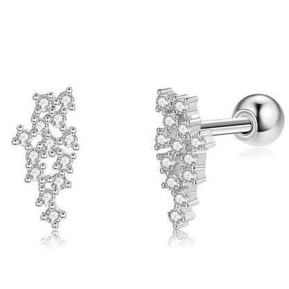 Real Mesh 925 Sterling Silver Stud Earrings DailySale