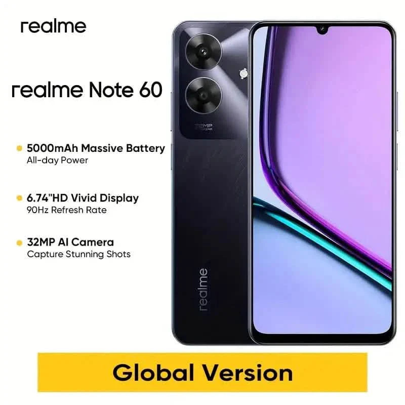 Realme Note 60 Unlocked Smartphone, 6GB RAM + 128GB Storage, Android 14 DailySale