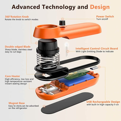 Rechargeable 2-in-1 Bag Mini Heat Sealer DailySale