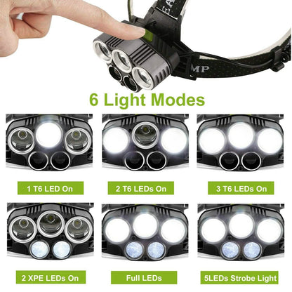 Rechargeable 6 Modes Headlamp 20000 Lumen DailySale
