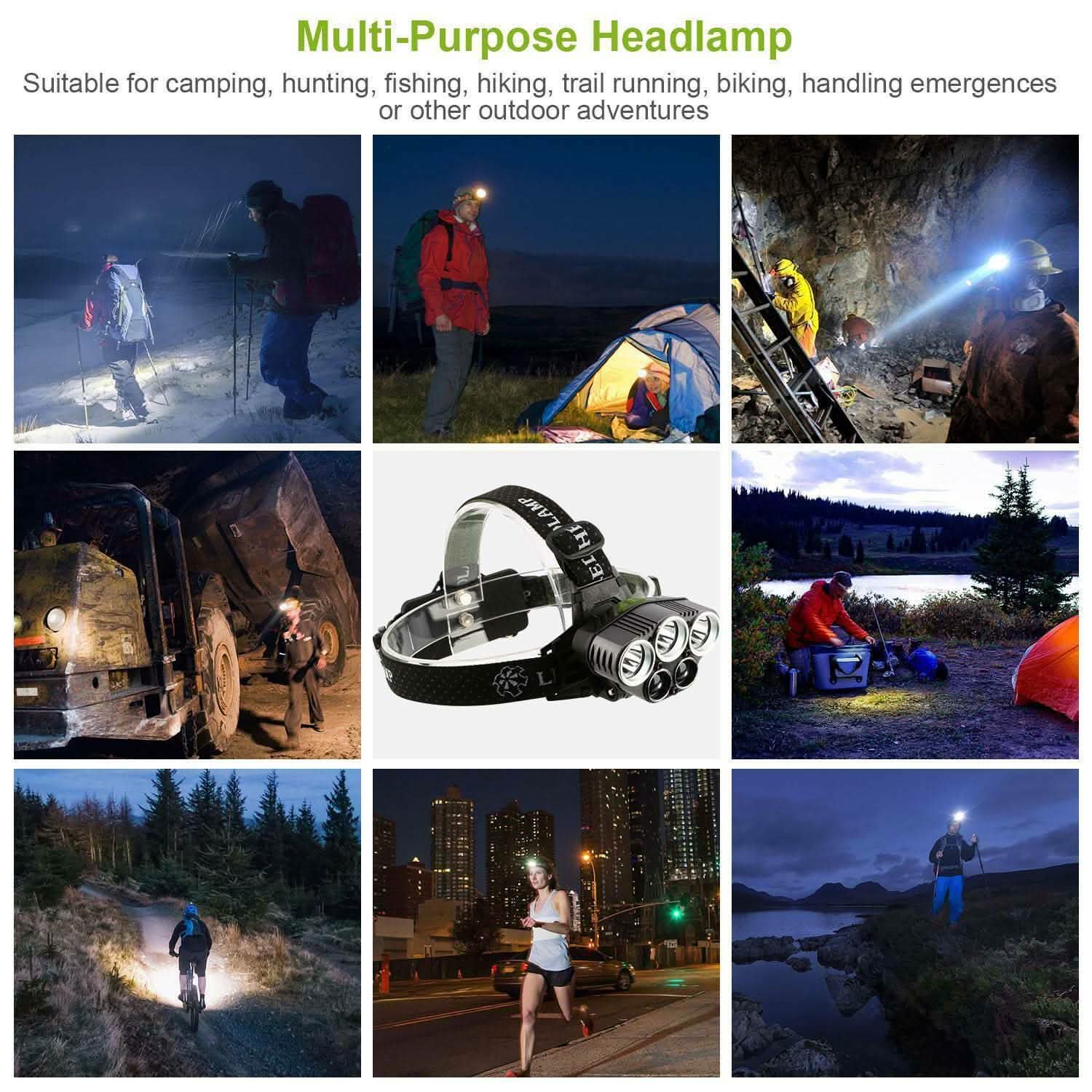 Rechargeable 6 Modes Headlamp 20000 Lumen DailySale
