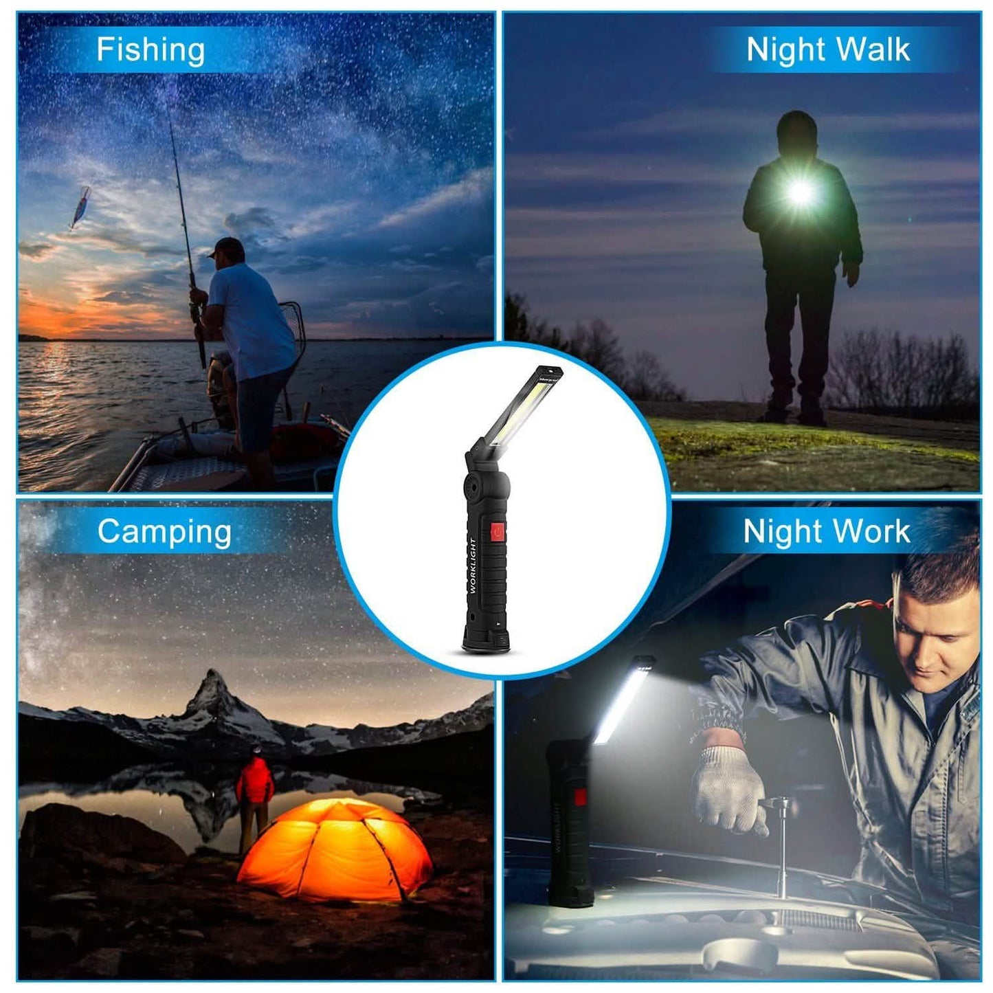 Rechargeable COB LED Slim Work Folding Light DailySale