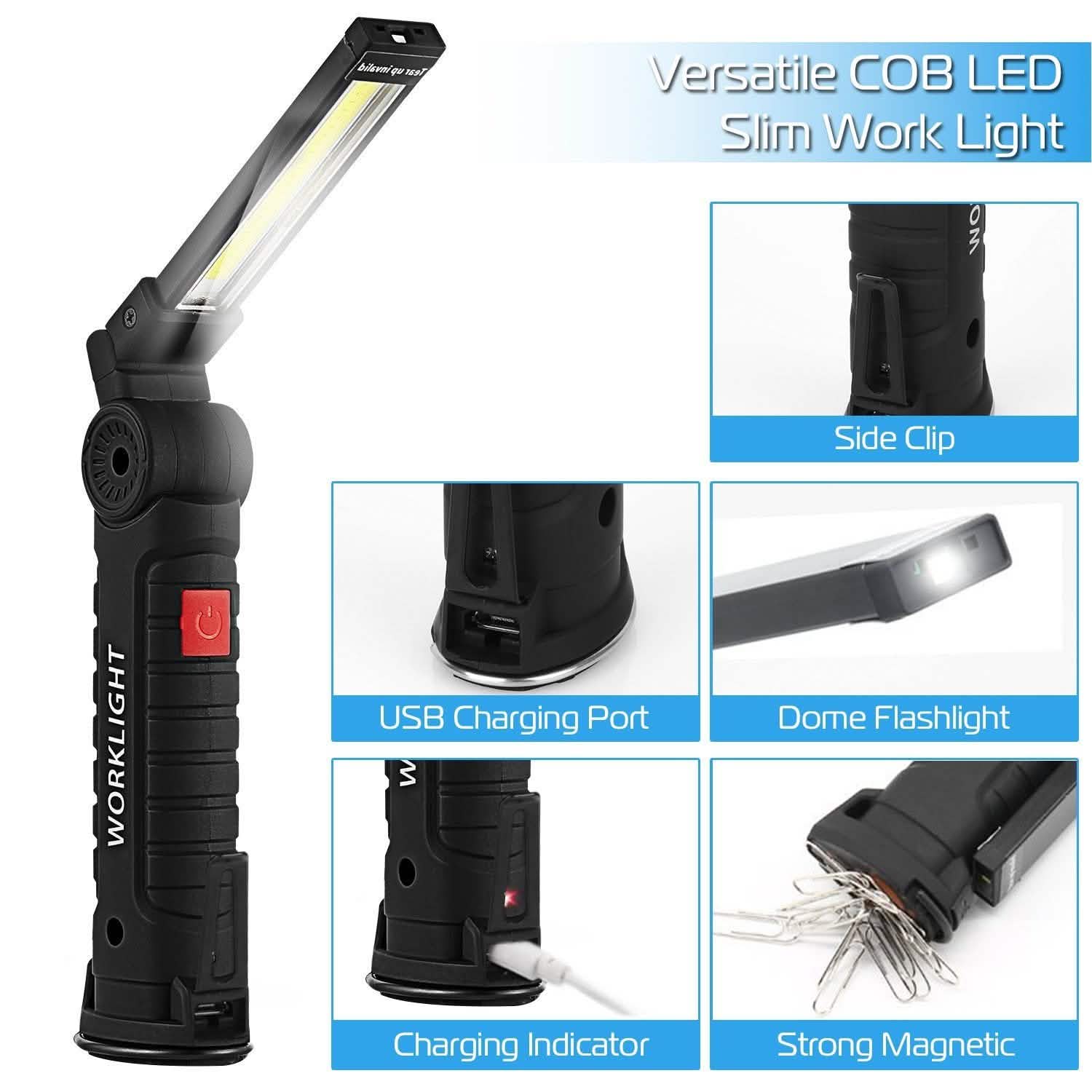 Rechargeable COB LED Slim Work Folding Light DailySale