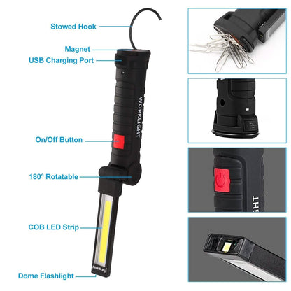 Rechargeable COB LED Slim Work Folding Light DailySale