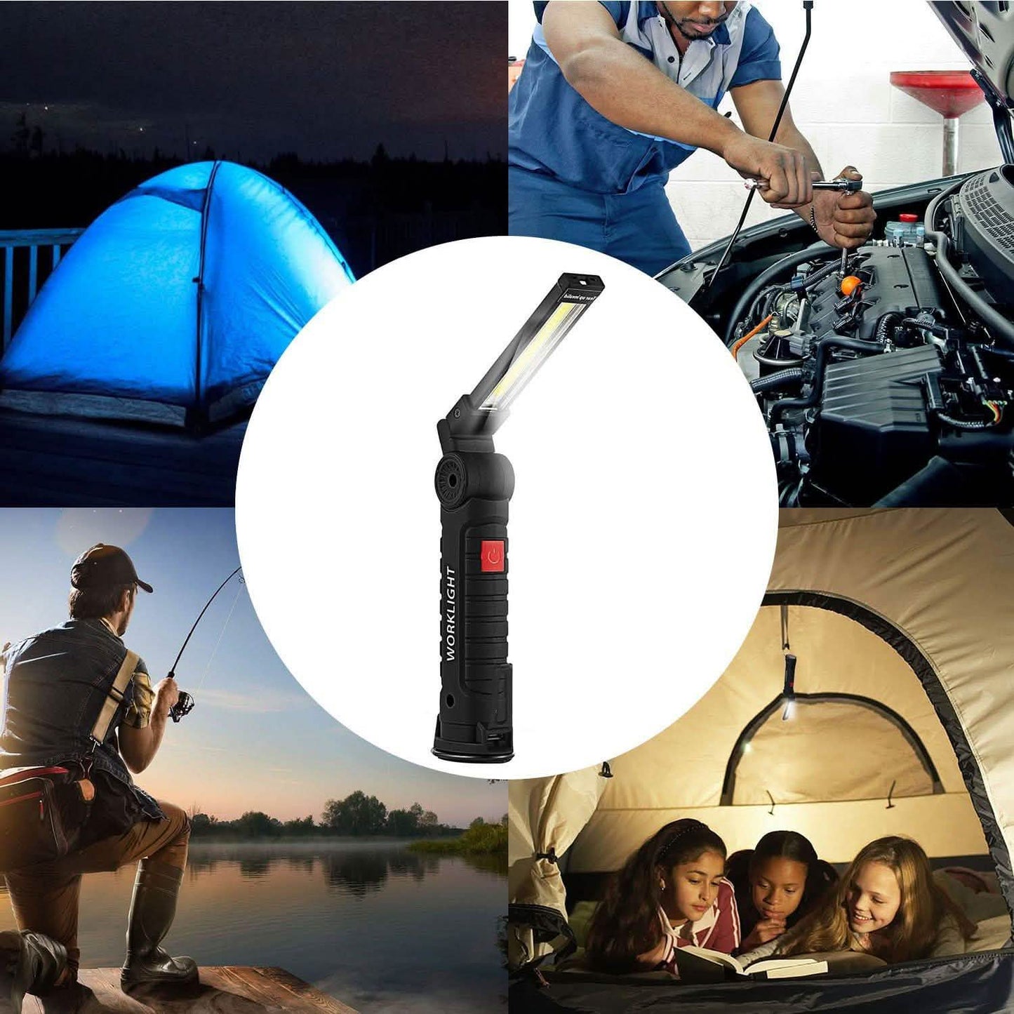 Rechargeable COB LED Slim Work Folding Light DailySale