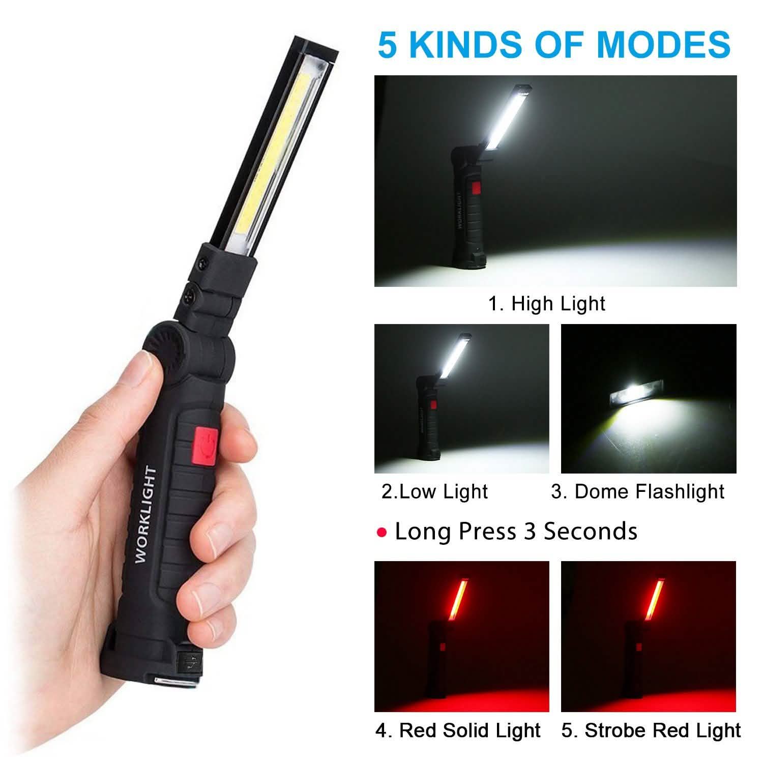 Rechargeable COB LED Slim Work Folding Light DailySale