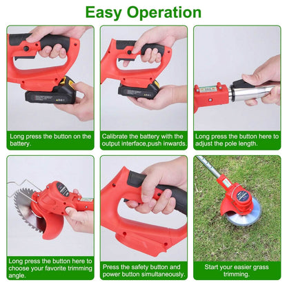 Rechargeable Electric Cordless Grass Trimmer with Alloy Saw Blade DailySale