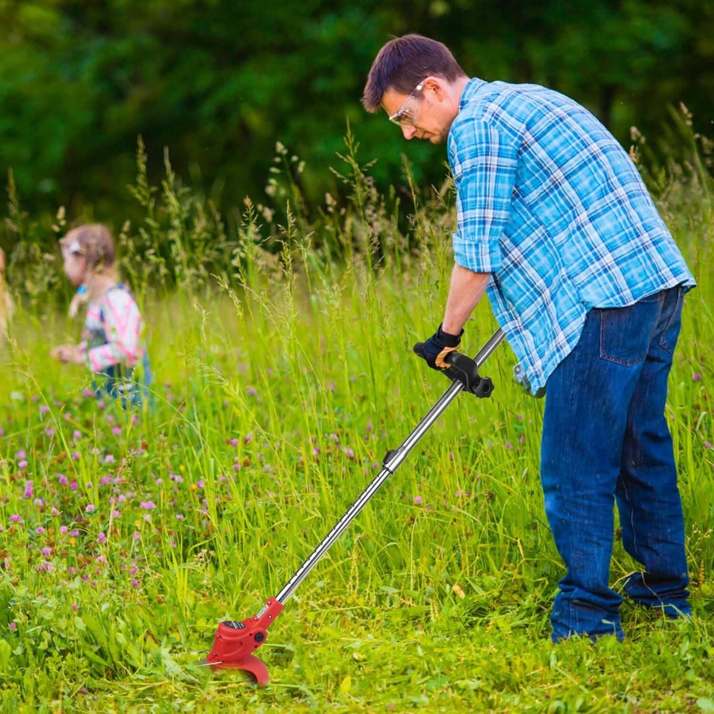 Rechargeable Electric Cordless Grass Trimmer with Alloy Saw Blade DailySale