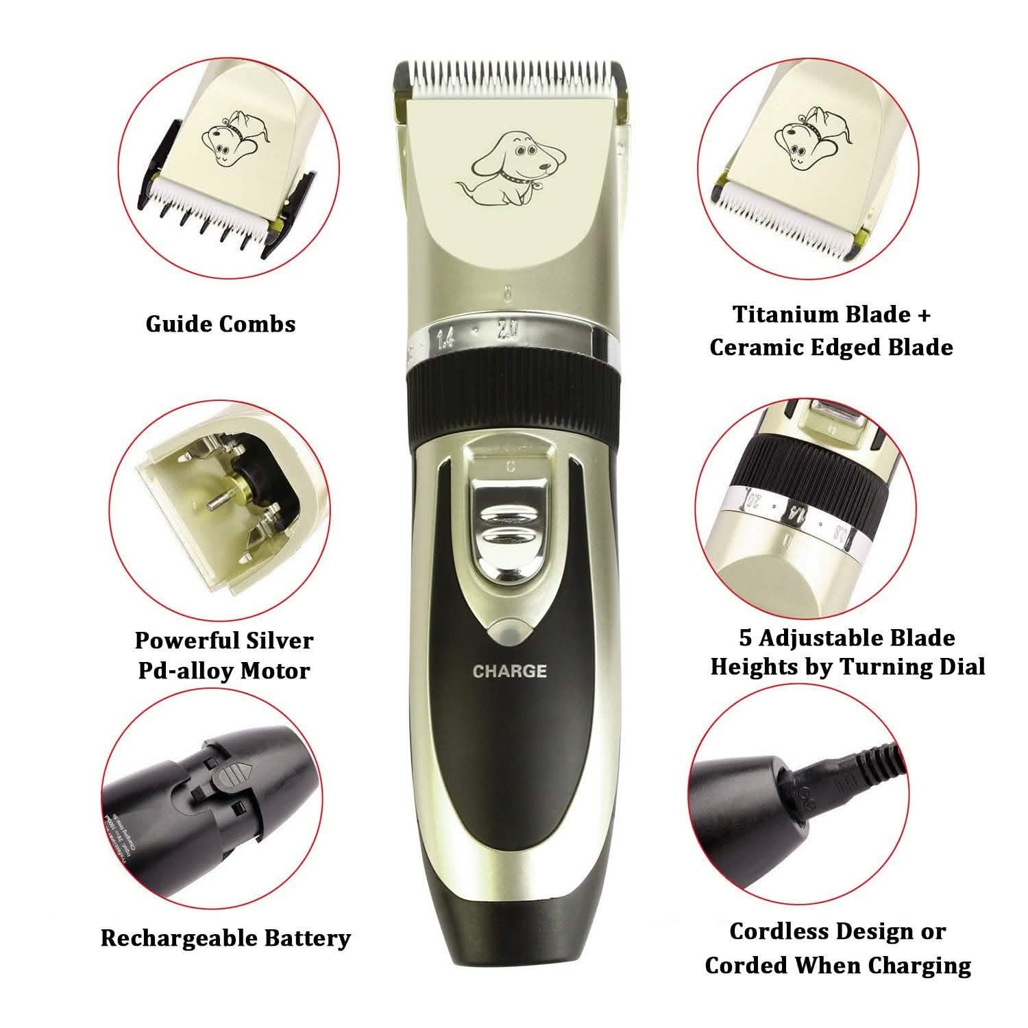 Rechargeable Electric Pet Hair Clipper DailySale