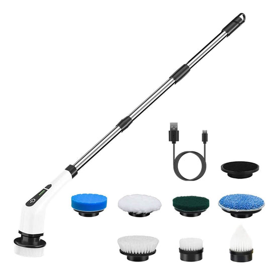 Rechargeable Electric Spin Scrubber 8 Brush Replaceable Heads 2 Speed DailySale