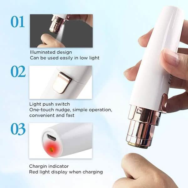 Rechargeable Facial Hair Remover and Eyebrow Trimmer DailySale