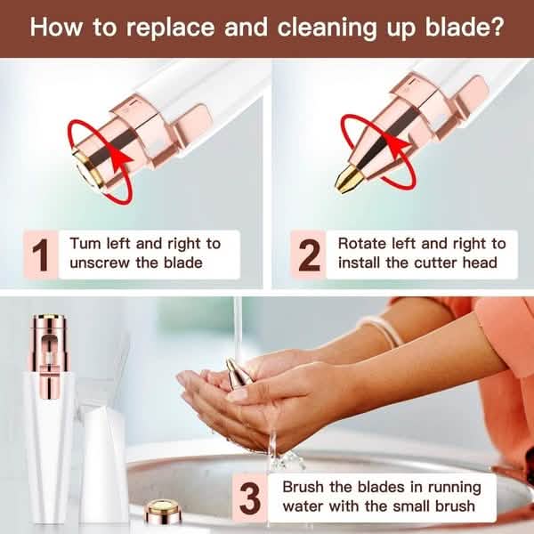 Rechargeable Facial Hair Remover and Eyebrow Trimmer DailySale