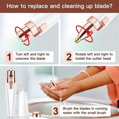 Rechargeable Facial Hair Remover and Eyebrow Trimmer DailySale