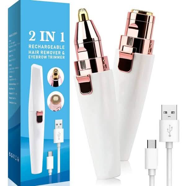 Rechargeable Facial Hair Remover and Eyebrow Trimmer DailySale