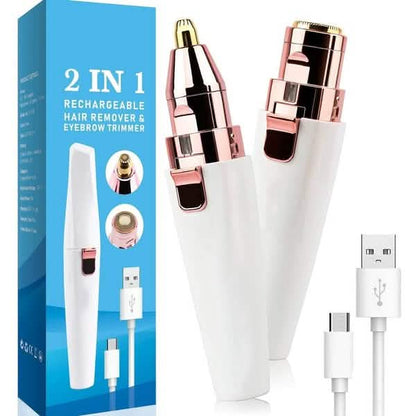 Rechargeable Facial Hair Remover and Eyebrow Trimmer DailySale