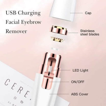 Rechargeable Facial Hair Remover and Eyebrow Trimmer DailySale