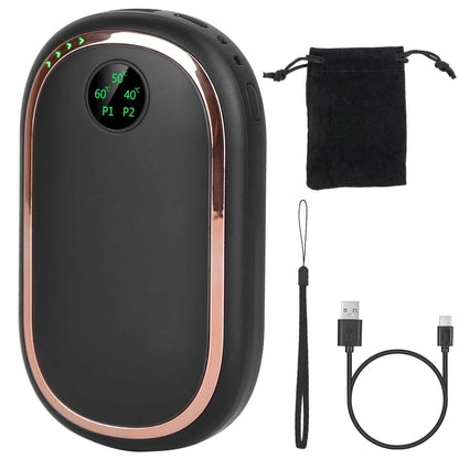 Rechargeable Hand Heater Pocket Warmer Power Bank with Digital Display DailySale