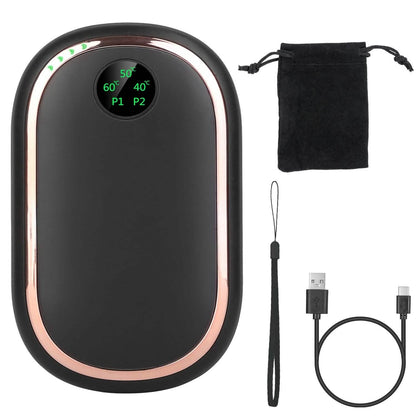 Rechargeable Hand Heater Pocket Warmer Power Bank with Digital Display DailySale