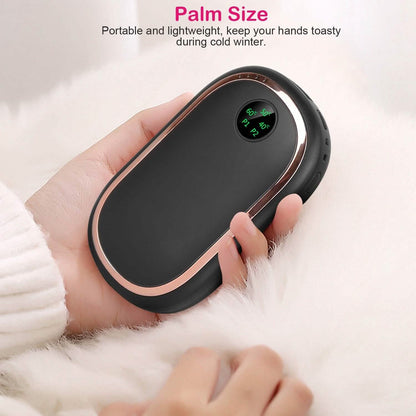 Rechargeable Hand Heater Pocket Warmer Power Bank with Digital Display DailySale