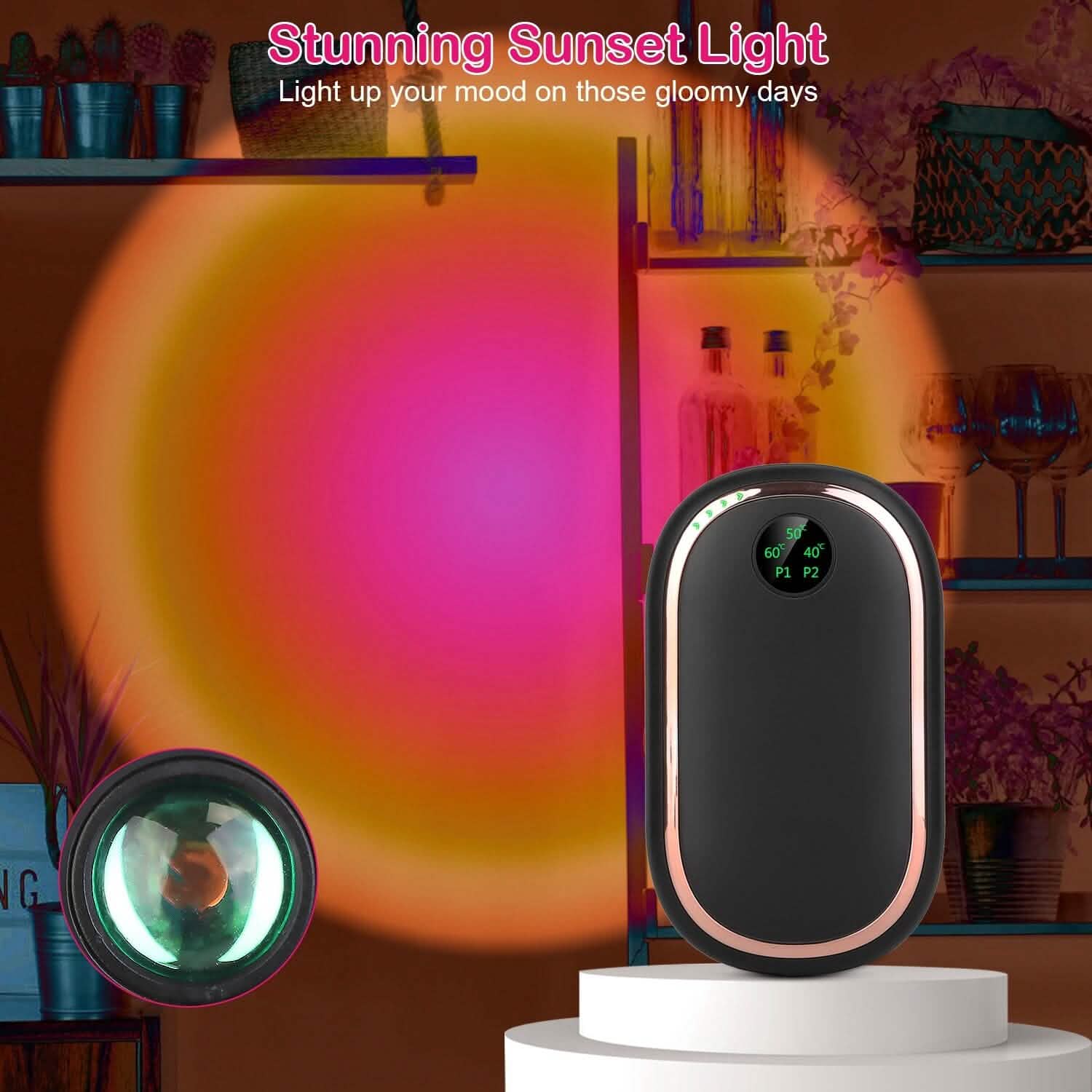 Rechargeable Hand Heater Pocket Warmer Power Bank with Digital Display DailySale