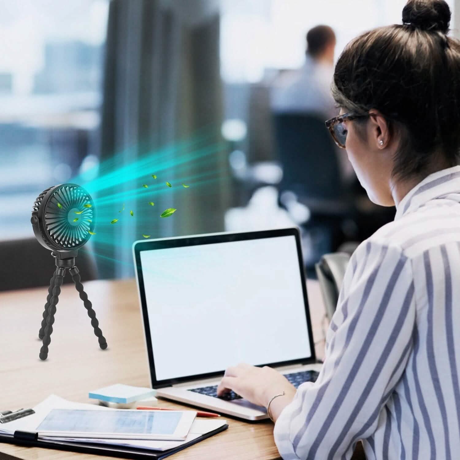 Rechargeable Handheld Fan with Flexible Tripod DailySale