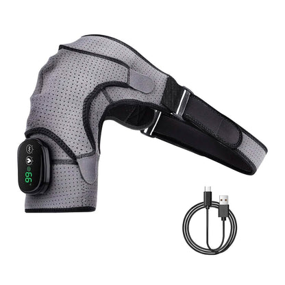 Rechargeable Heated Shoulder Wrap Massager Shoulder Brace Support with 3 Heating Levels DailySale