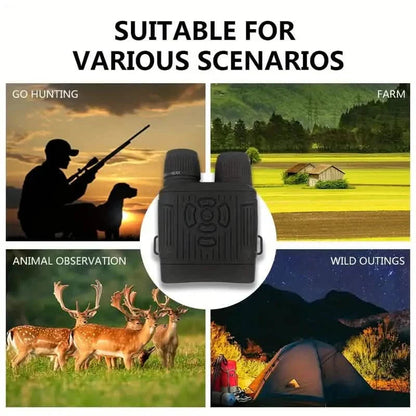 Rechargeable Infrared Night Vision Goggles 10X Digital Zoom with 3'' Screen DailySale