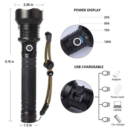 Rechargeable LED Flashlights 90000 Lumens DailySale
