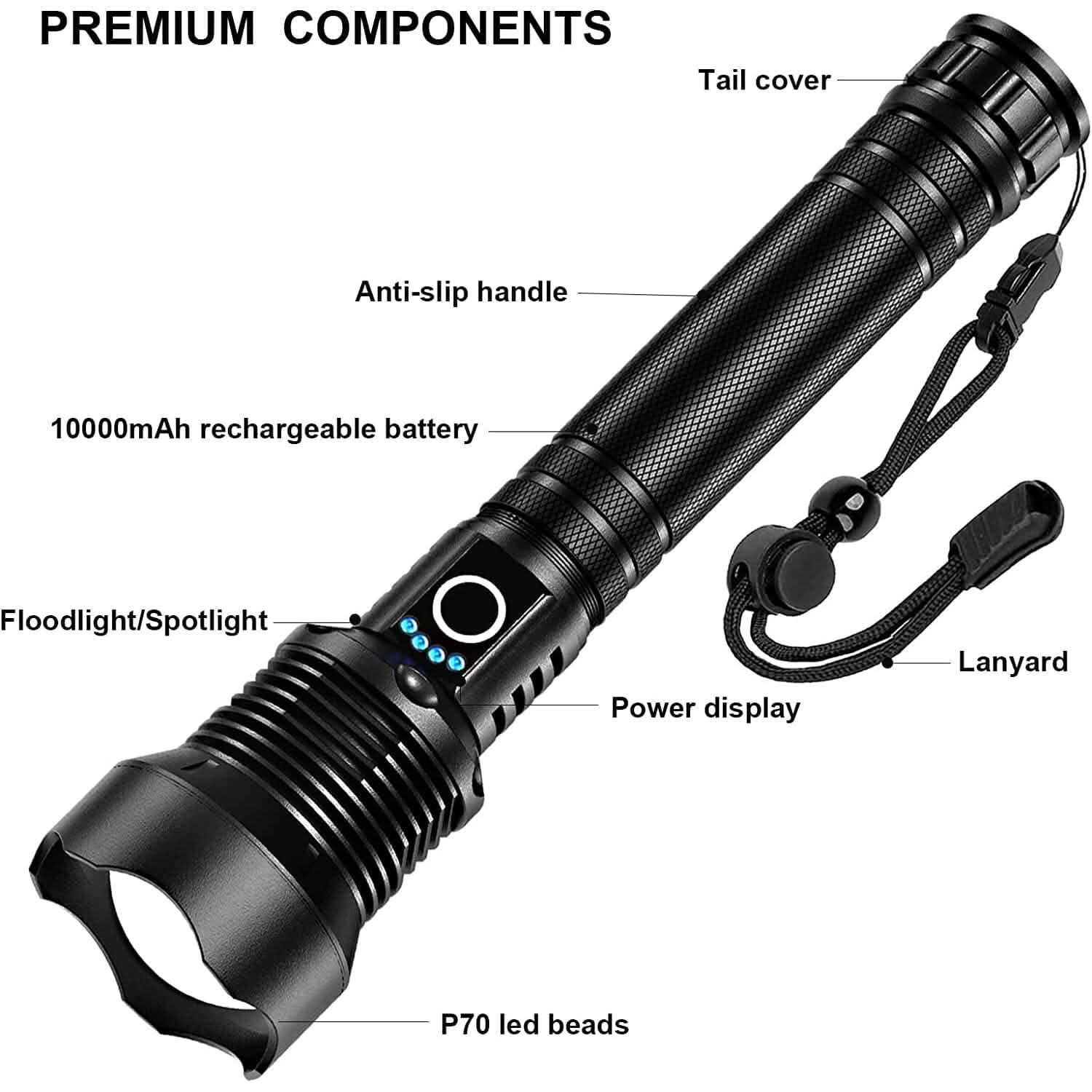 Rechargeable LED Flashlights 90000 Lumens DailySale