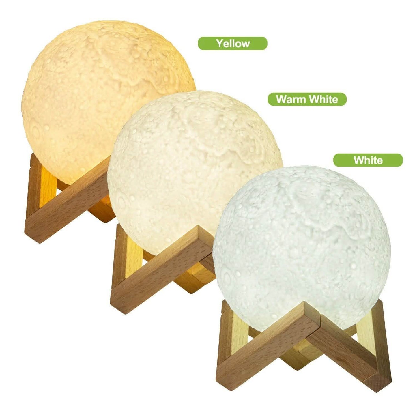 Rechargeable Moon Lamp Night Light Kids Dimmable LED Touch Changing Light DailySale