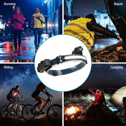 Rechargeable Motion Sensor Head Lamp 6 Light Modes DailySale