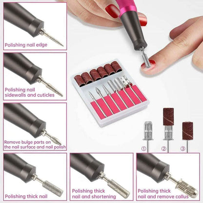 Rechargeable Nail Drill Kit with 2000mAh Phone Power Bank DailySale