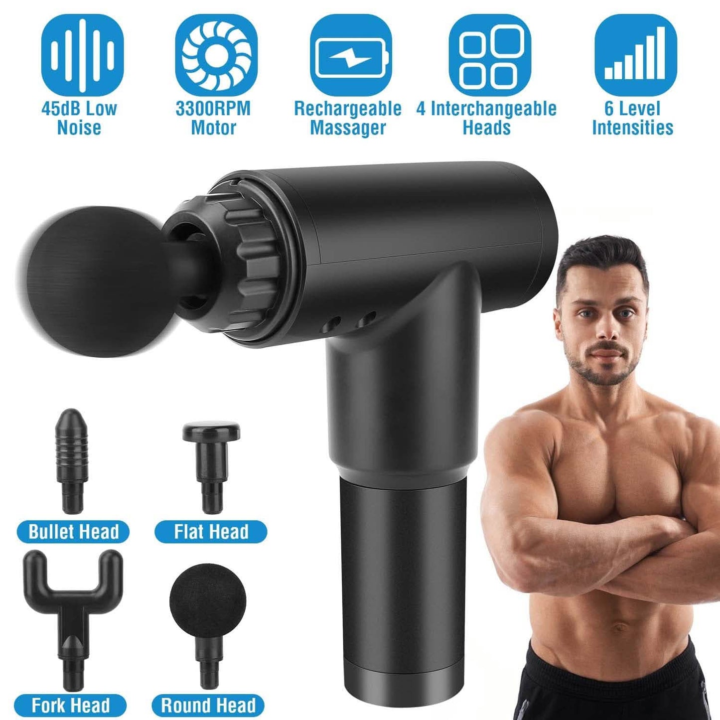Rechargeable Percussion Massage Gun DailySale