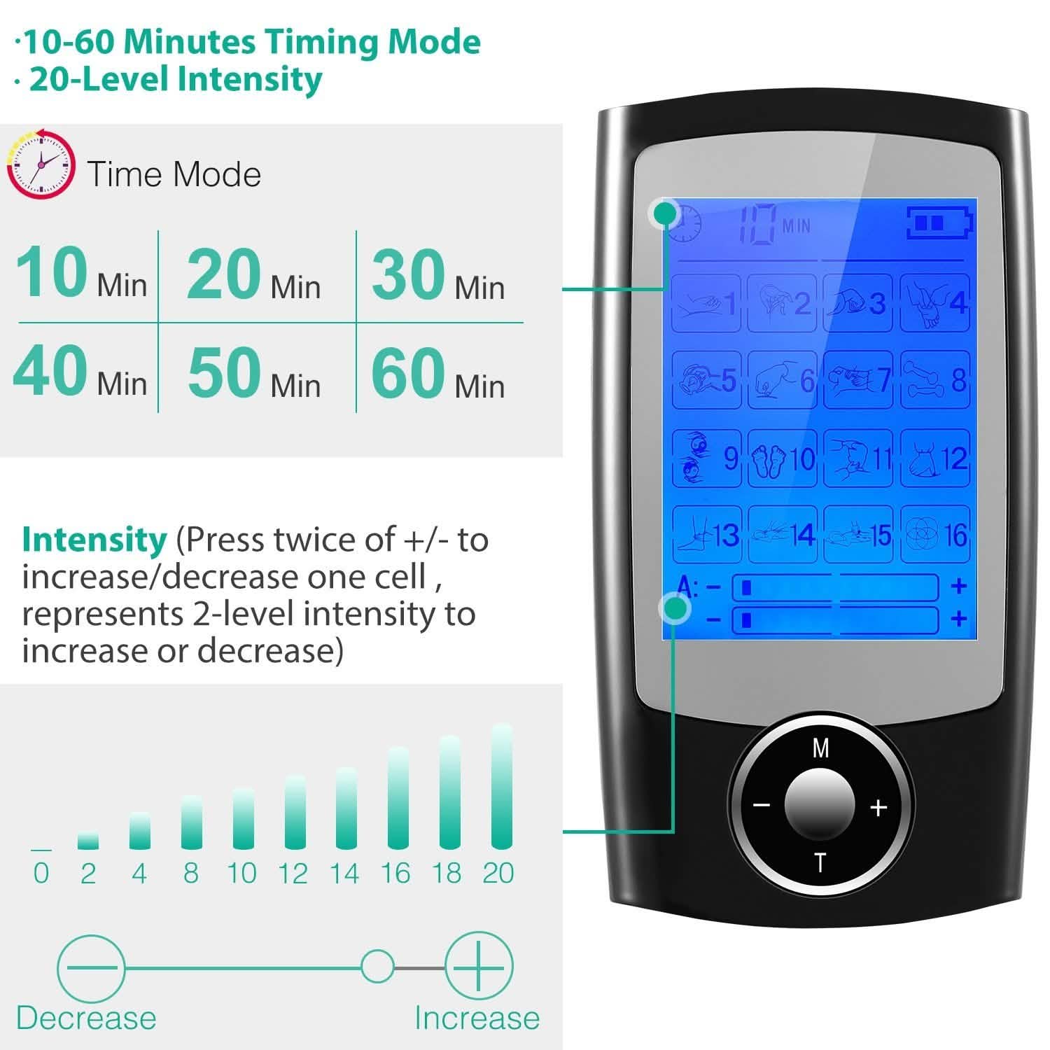 Rechargeable Tens Unit Machine Impulse Massager DailySale