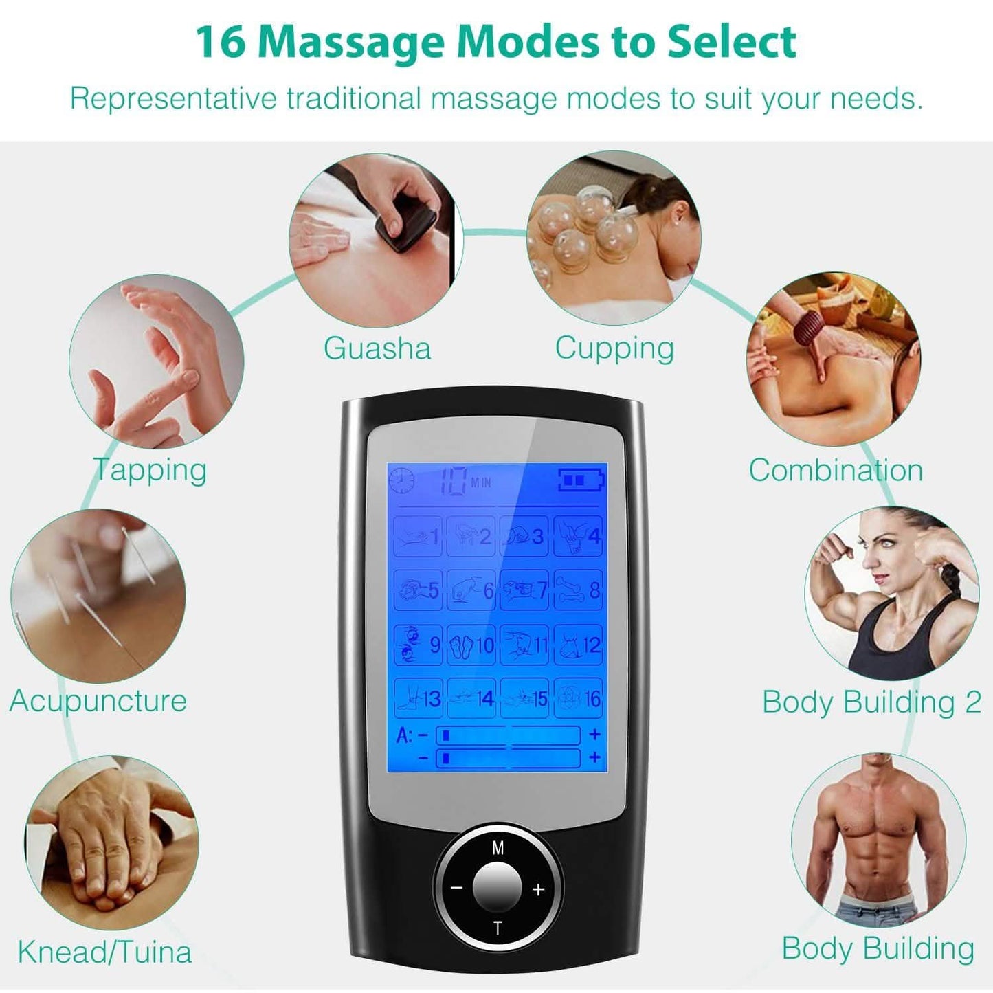 Rechargeable Tens Unit Machine Impulse Massager DailySale
