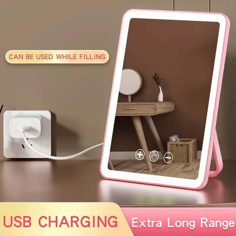 Rechargeable Travel Makeup Mirror with Led Lights DailySale