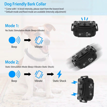 Rechargeable Waterproof Beep Vibration Static Stimulation Bark Stopper DailySale