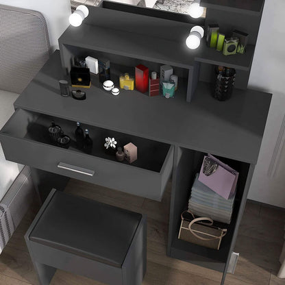 Rectangular Makeup Table with Mirror DailySale