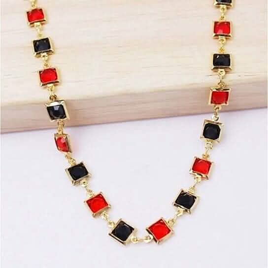 Red And Crystal Square Ankle Bracelet DailySale